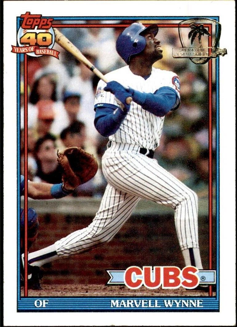 1991 Topps Baseball Marvell Wynne #714