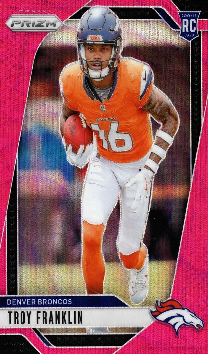 2024 Panini Prizm Football Pink Wave Troy Franklin #393 PSA 9