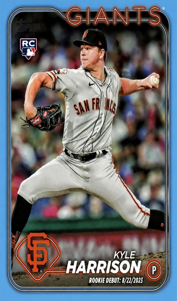 2024 Topps Update Baseball Father's Day Powder Blue Kyle Harrison #US83