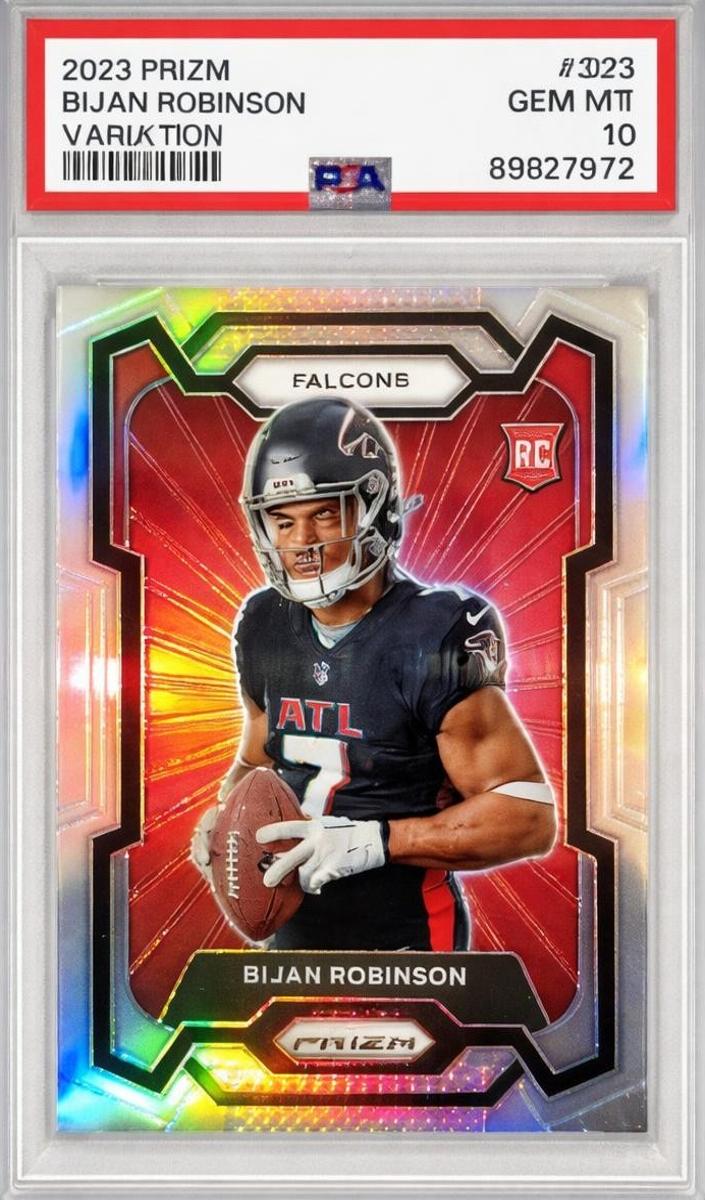 2023 Panini Prizm Football Silver Bijan Robinson #305 PSA 10