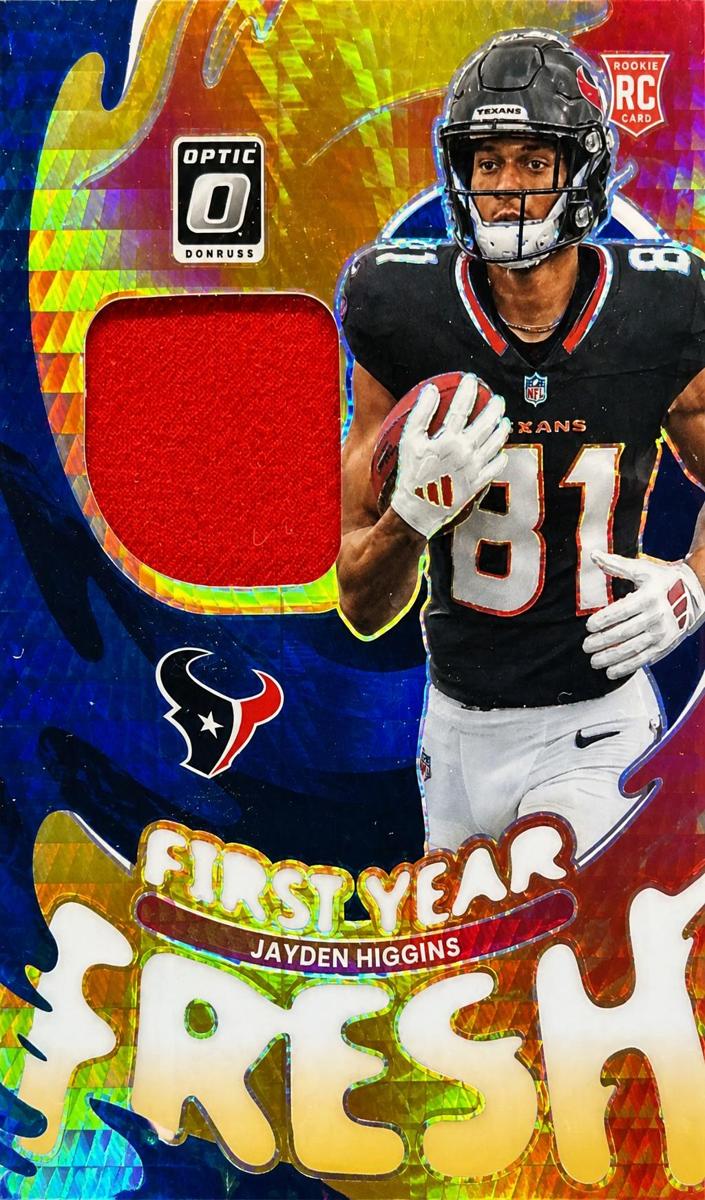2025 Donruss Optic Football Blue Hyper Jayden Higgins #FYFBH-JHS