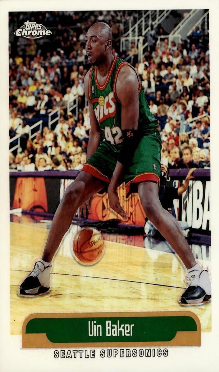 1999 Topps Chrome Basketball Refractor Vin Baker #213
