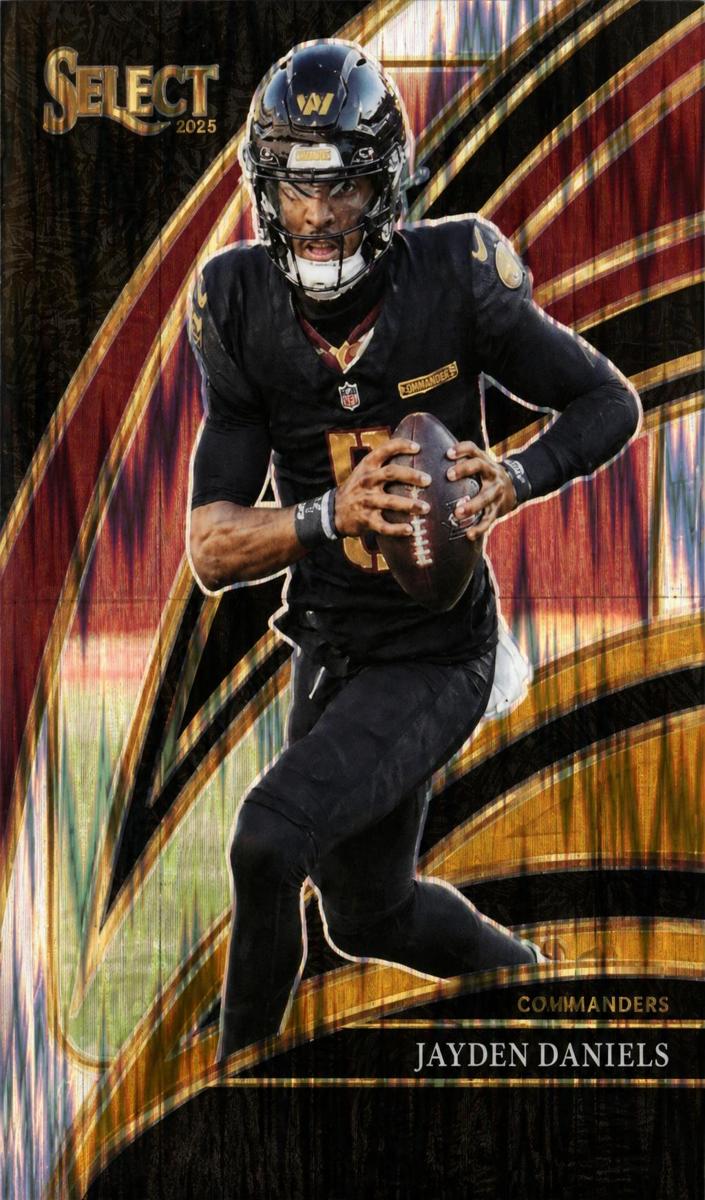 2025 Panini Select Football Black and Gold Shock Jayden Daniels #289