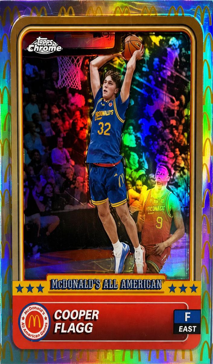 2024 Topps Chrome McDonald's All American Basketball McDonald's Logo Refractor Cooper Flagg #28