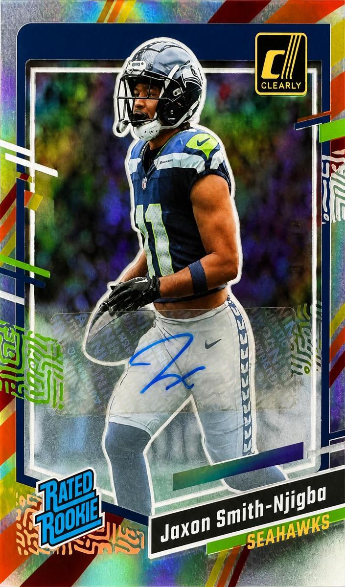 2023 Panini Clearly Donruss Football Vintage Stripes Jaxon Smith-Njigba #67 PSA 10