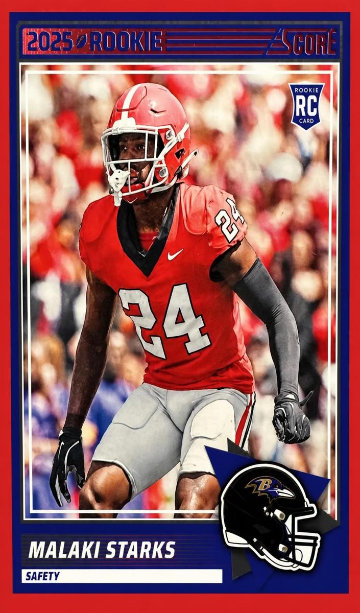 2025 Panini Score Football Red Malaki Starks #24