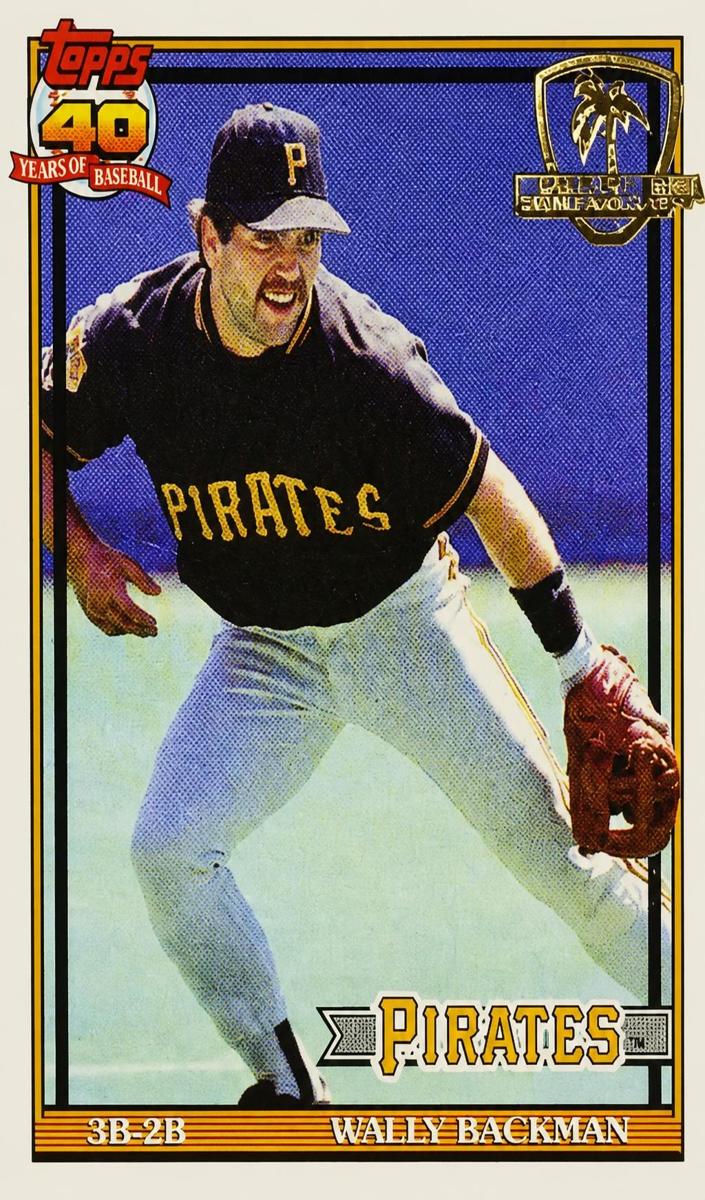 1991 Topps Baseball Wally Backman #722 PSA 9