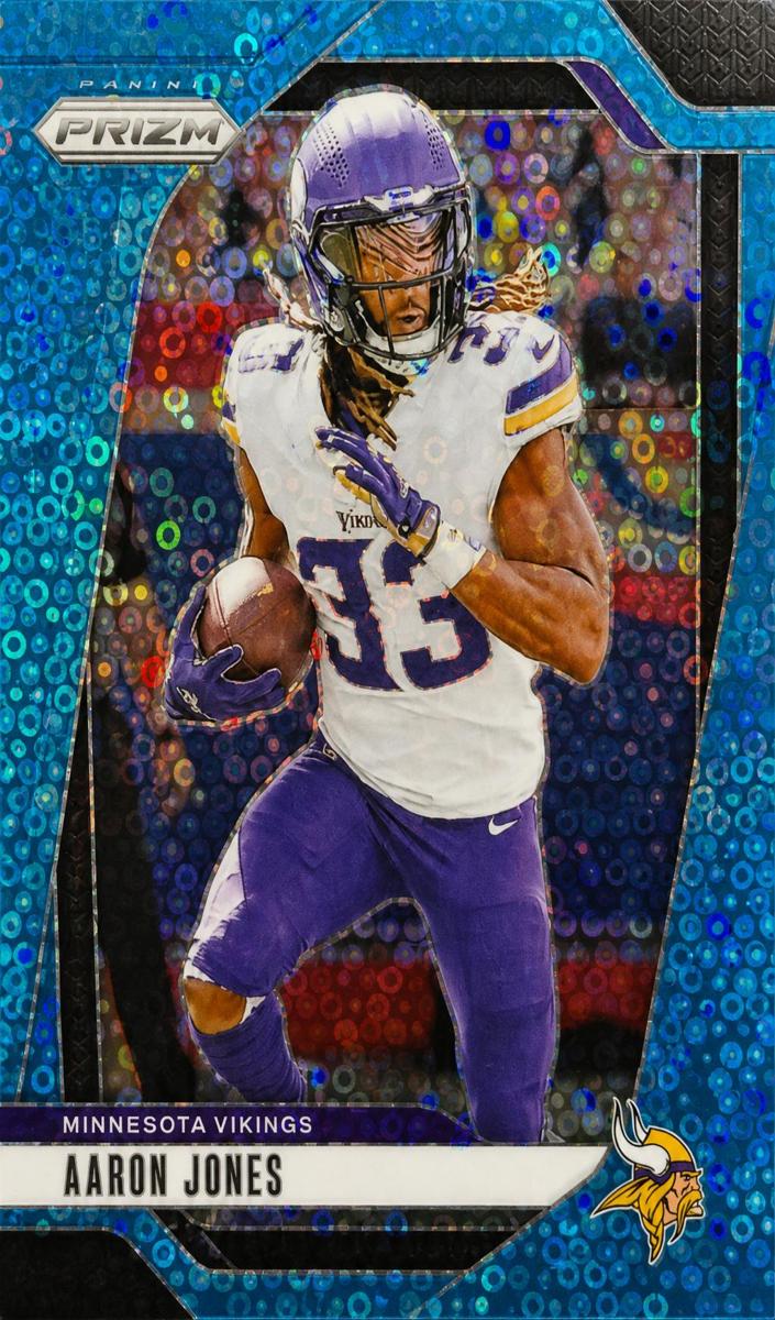 2024 Panini Prizm Football No Huddle Blue Aaron Jones #186