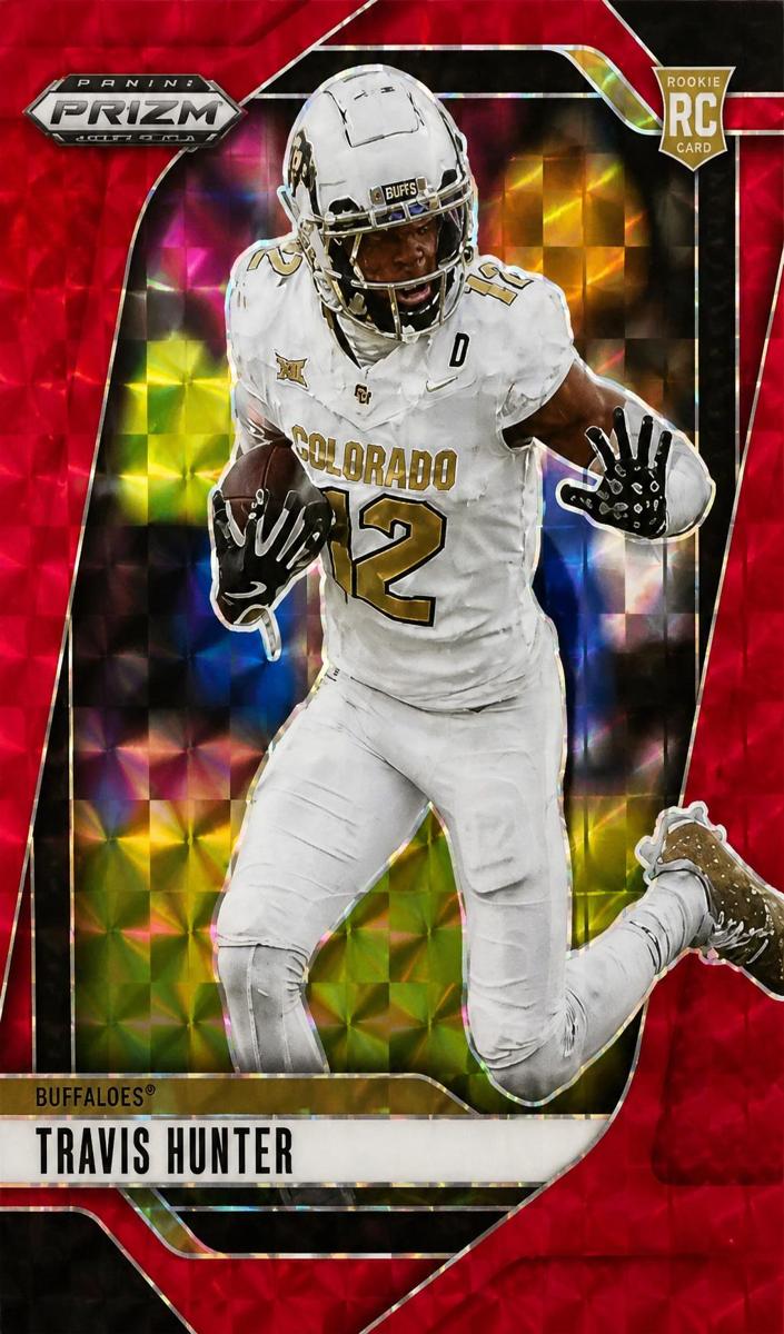 2025 Panini Prizm Draft Picks Football Red Finite Travis Hunter #21
