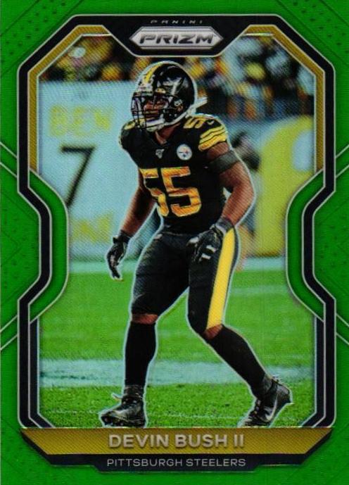 2020 Panini Prizm Football Green Prizm Devin Bush II #70
