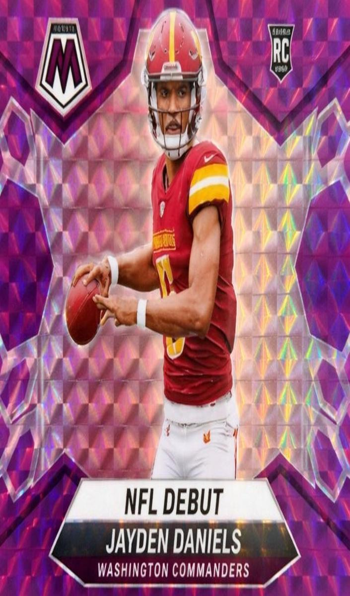 2024 Panini Mosaic Football Purple Jayden Daniels #272 PSA 9