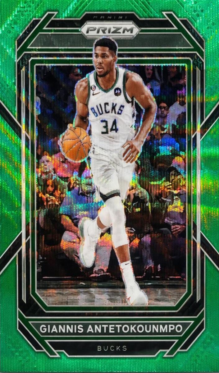 2022 Panini Prizm Basketball Green Wave Giannis Antetokounmpo #96 PSA 10