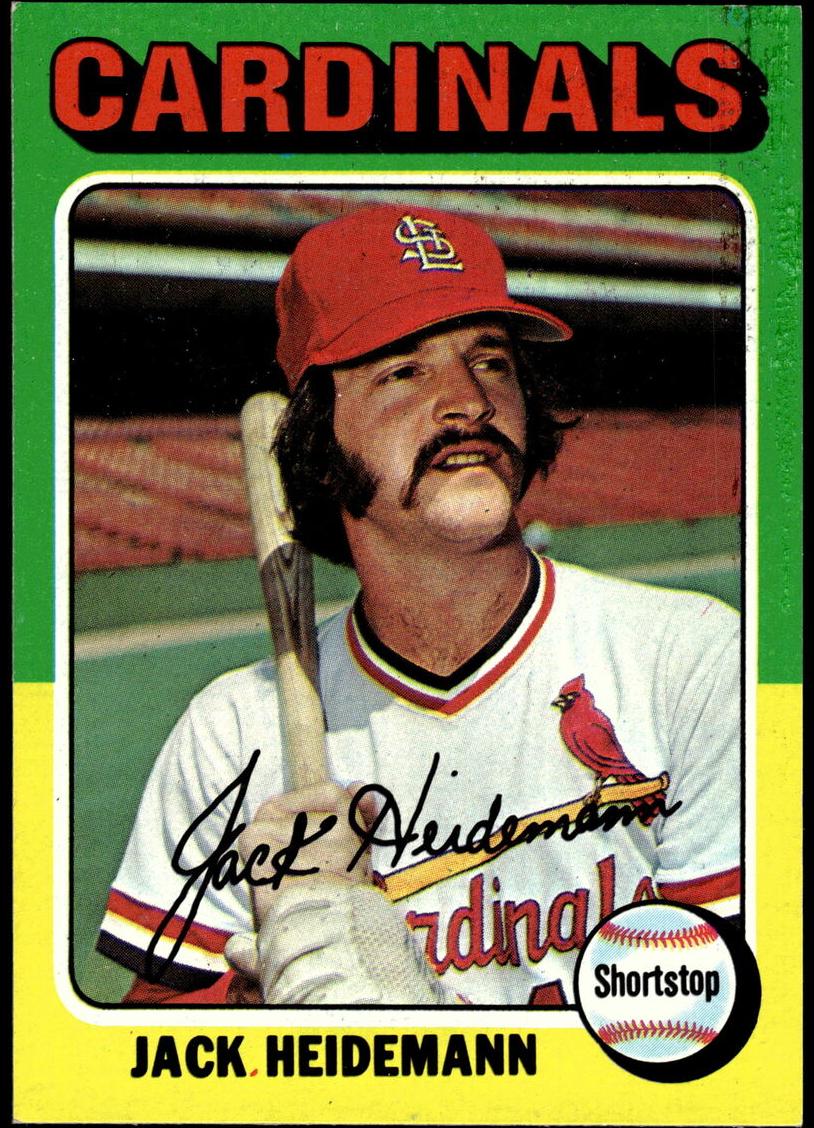 1975 Topps Baseball Jack Heidemann #649 PSA 8