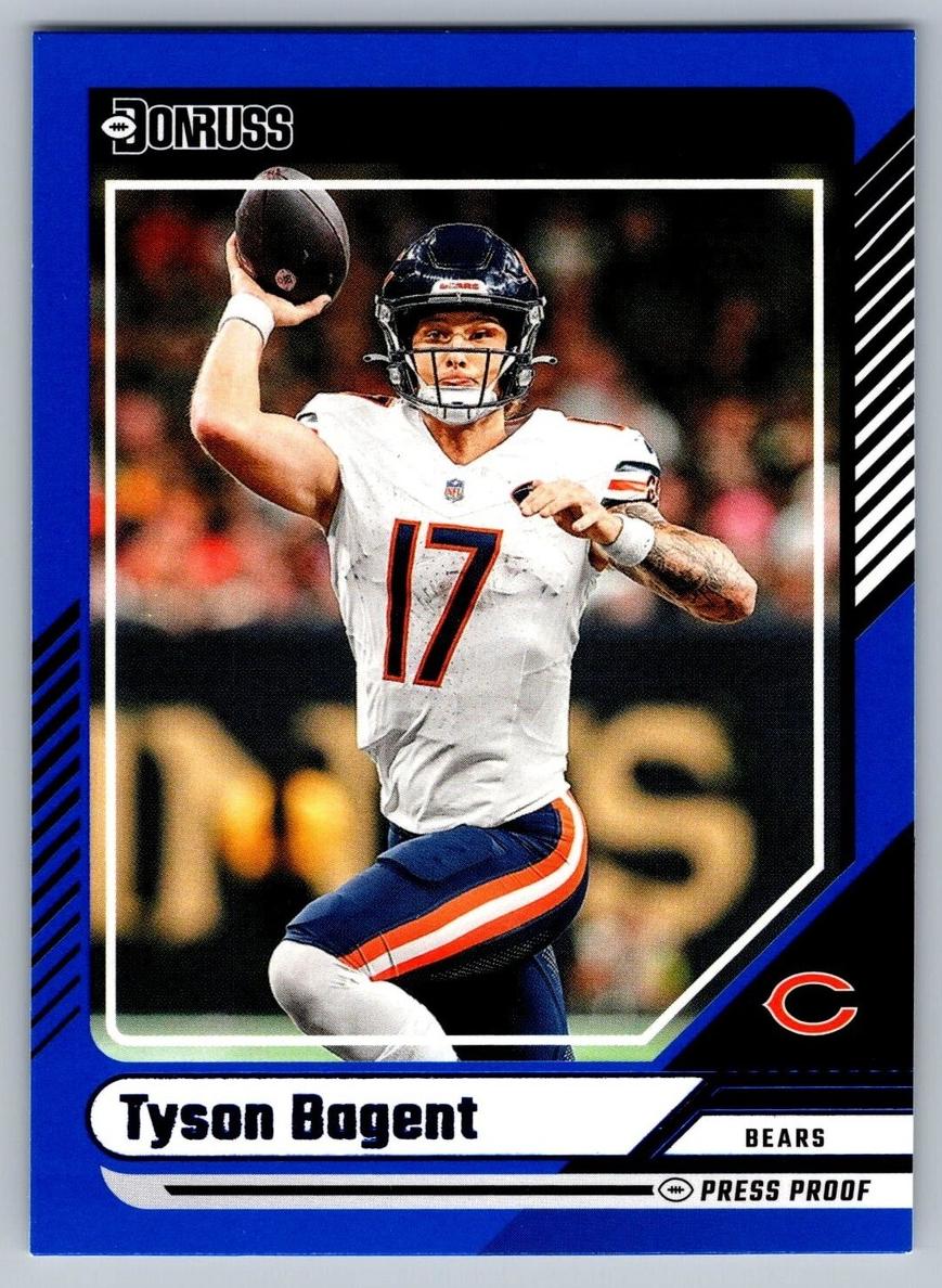 2024 Panini Donruss Football Press Proof Blue Tyson Bagent #276