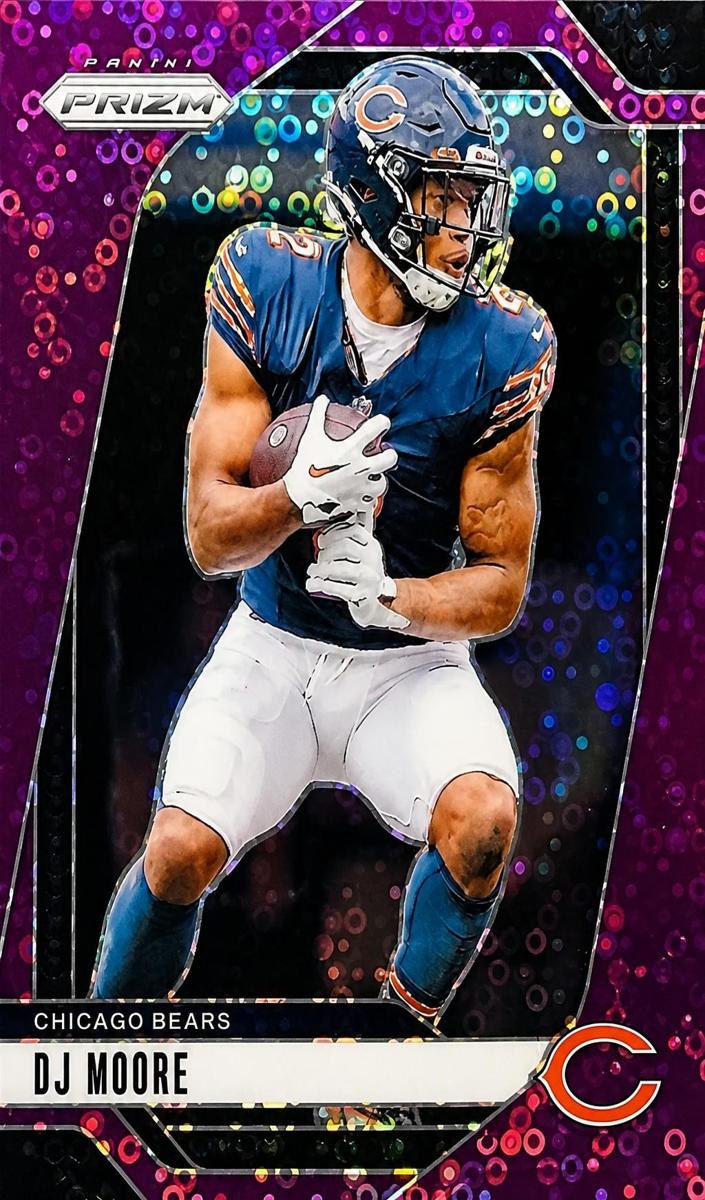 2024 Panini Prizm Football No Huddle Purple DJ Moore #48