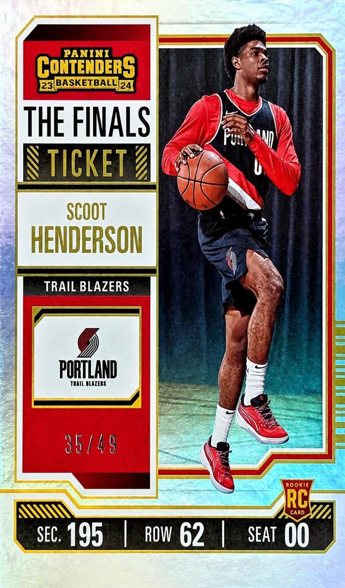 2023 Panini Contenders Basketball The Finals Ticket Scoot Henderson #27 PSA 8.5
