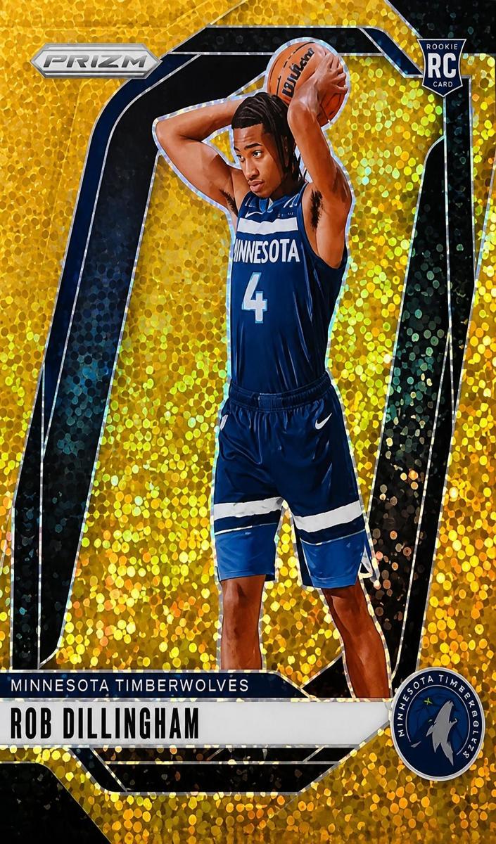 2024 Panini Prizm Basketball Gold Sparkle Rob Dillingham #250 PSA 9