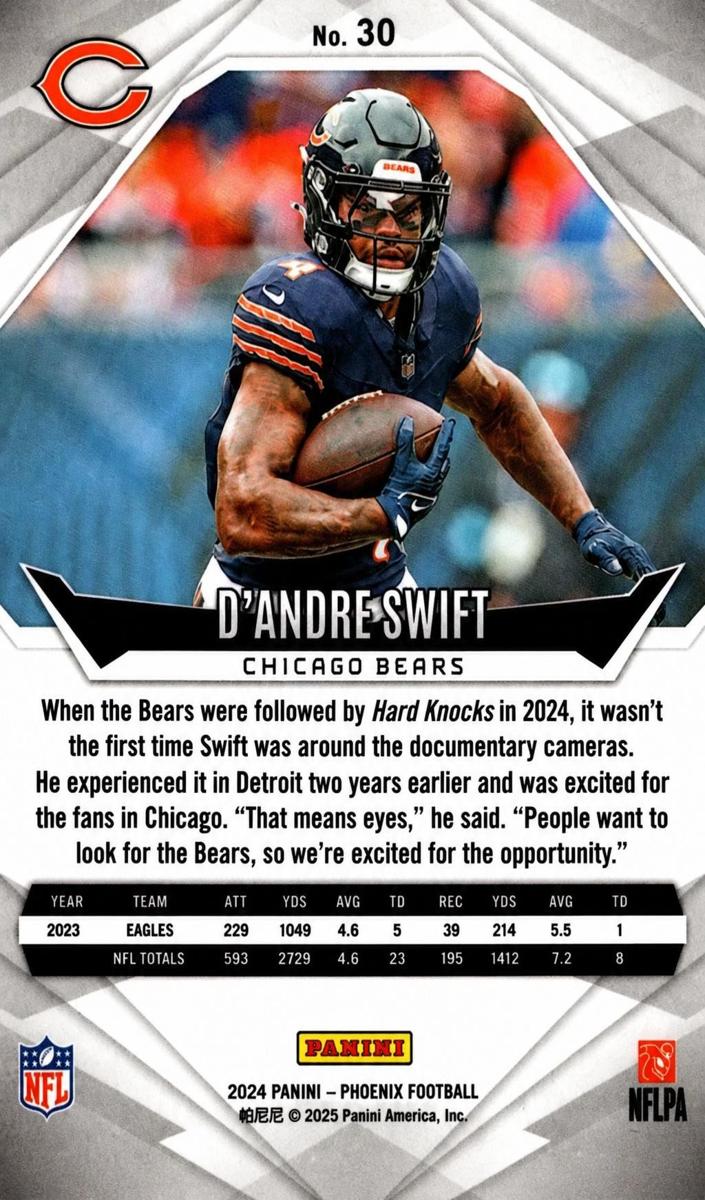 2024 Panini Phoenix Football Pandora D'Andre Swift #30