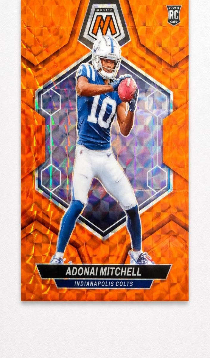 2024 Panini Mosaic Football Orange Adonai Mitchell #350