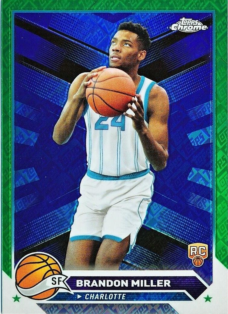2023 Topps Chrome Basketball Green Refractor Brandon Miller #127