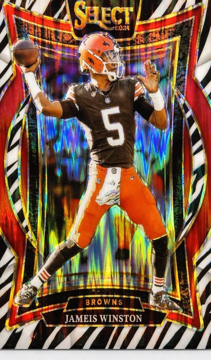 2024 Panini Select Football Zebra Shock Jameis Winston #67 PSA 7