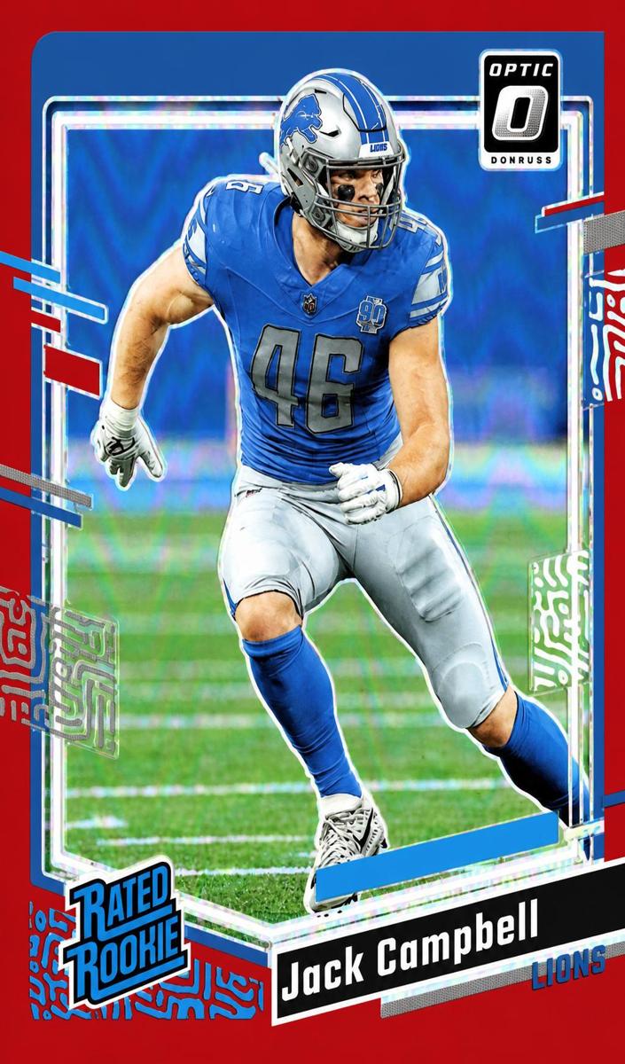 2023 Donruss Optic Football Red Jack Campbell #235 PSA 9