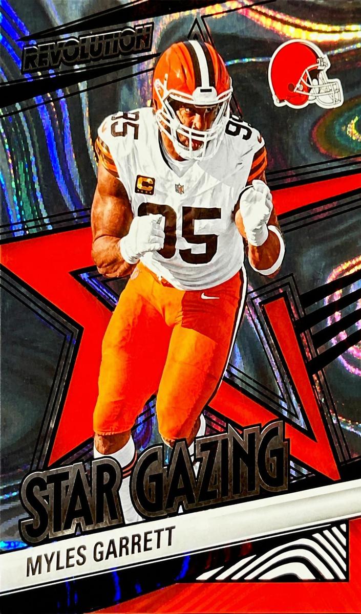 2025 Panini Revolution Football Red Swirl Myles Garrett #7