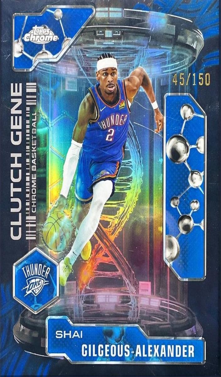 2025 Topps Chrome Basketball Blue Refractor Shai Gilgeous-Alexander #CG-9