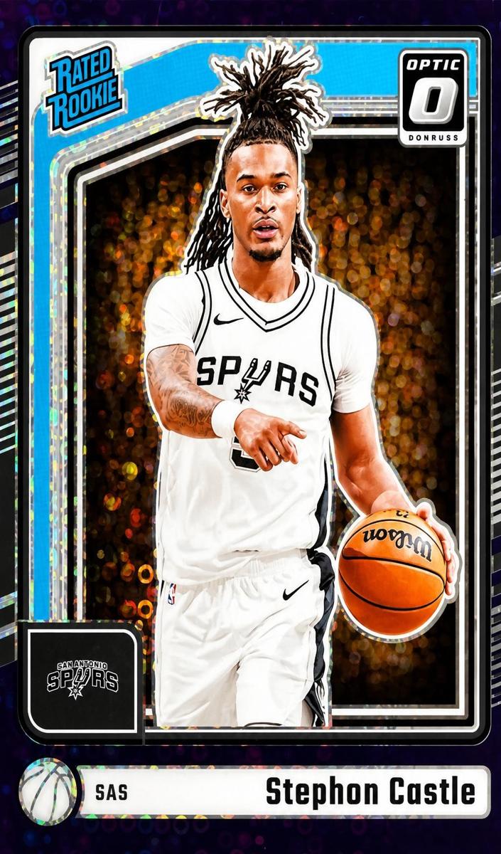 2024 Donruss Optic Basketball Fast Break Purple Stephon Castle #254 PSA 9