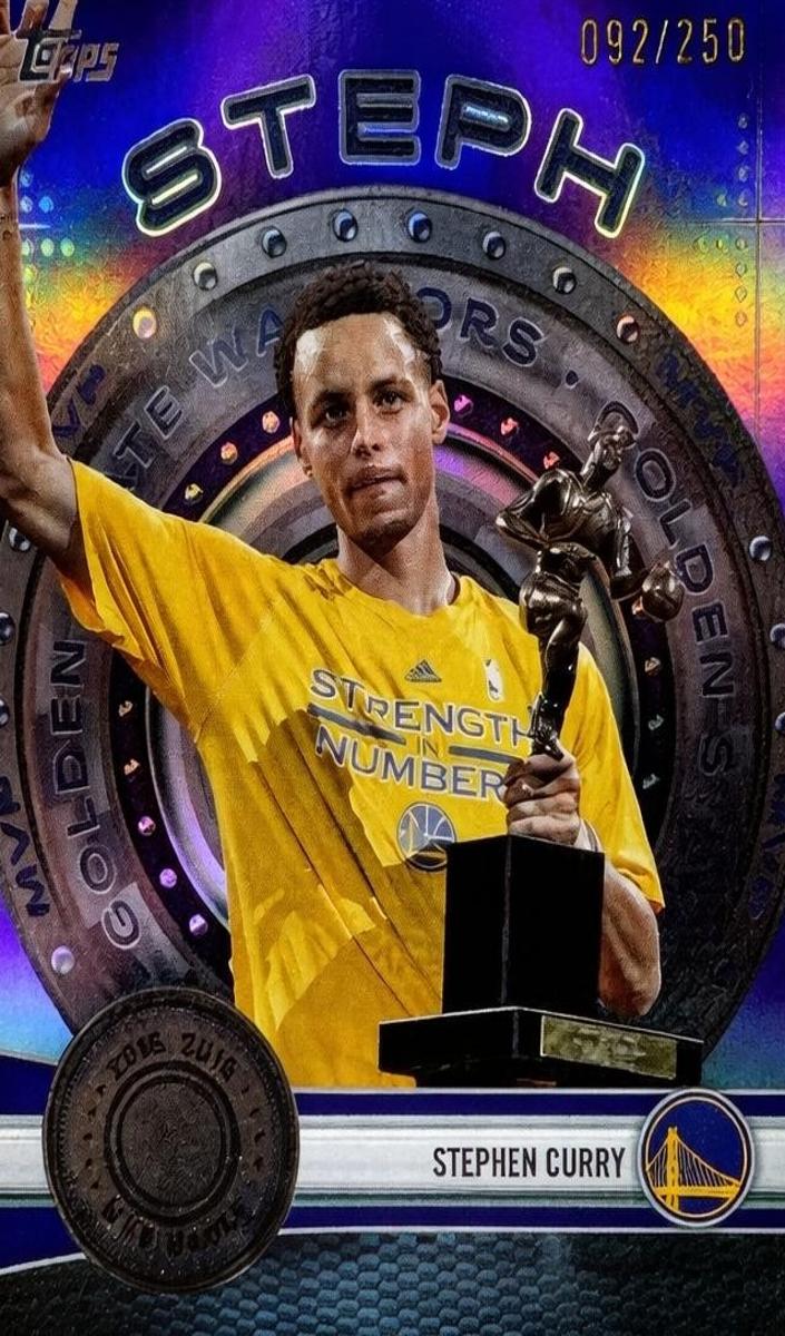 2025 Topps Basketball Purple Rainbow Stephen Curry #MVP-6 PSA 10