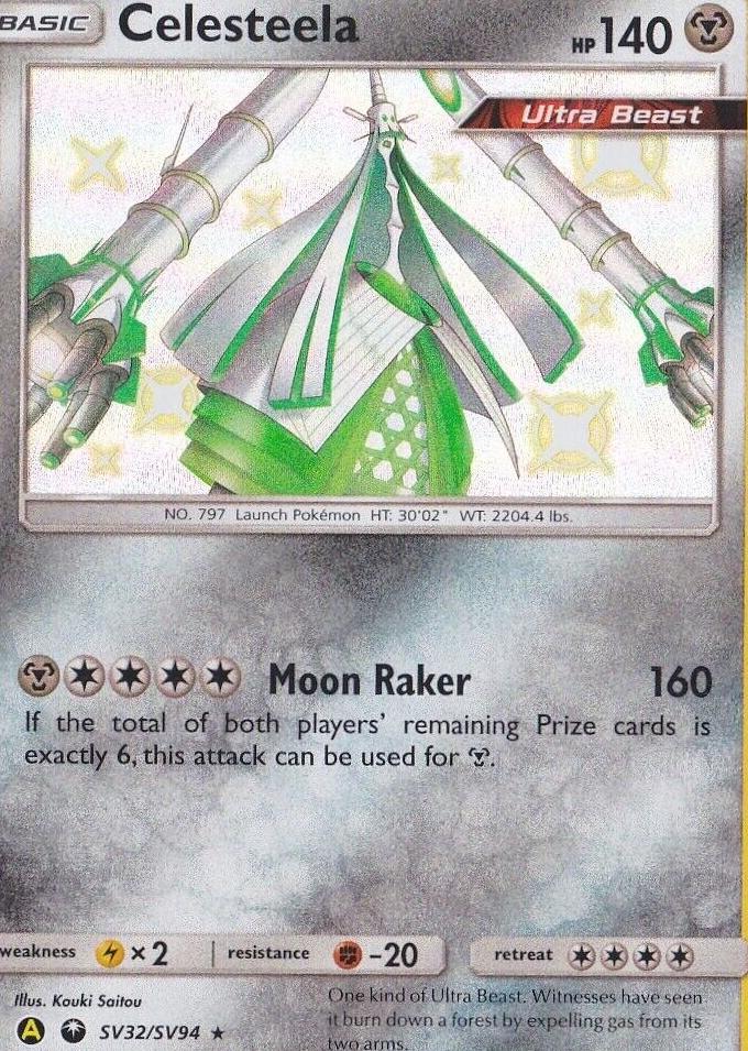 2019 Pokemon Sun & Moon Hidden Fates Celesteela #SV32