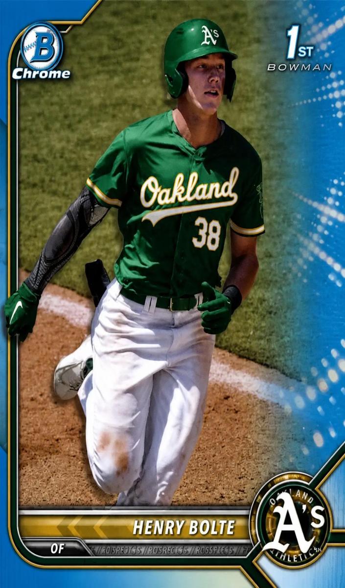 2022 Bowman Draft Baseball Sky Blue Henry Bolte #BDC-121 PSA 10