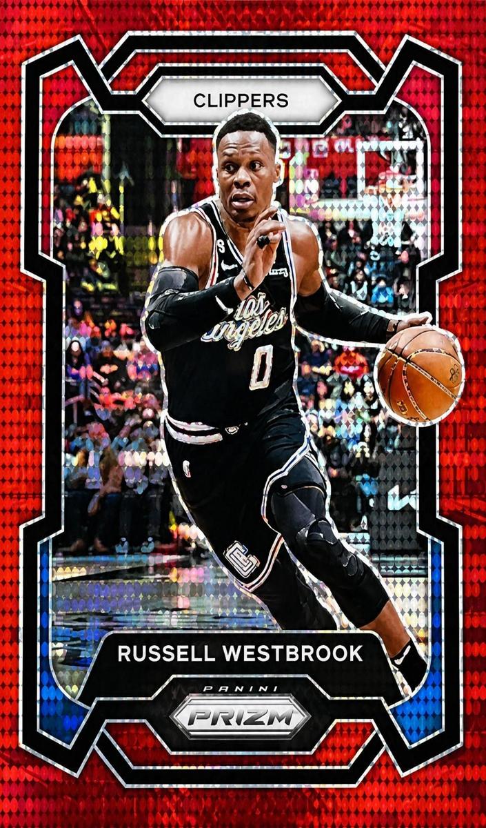 2023 Panini Prizm Basketball Red Seismic Russell Westbrook #39