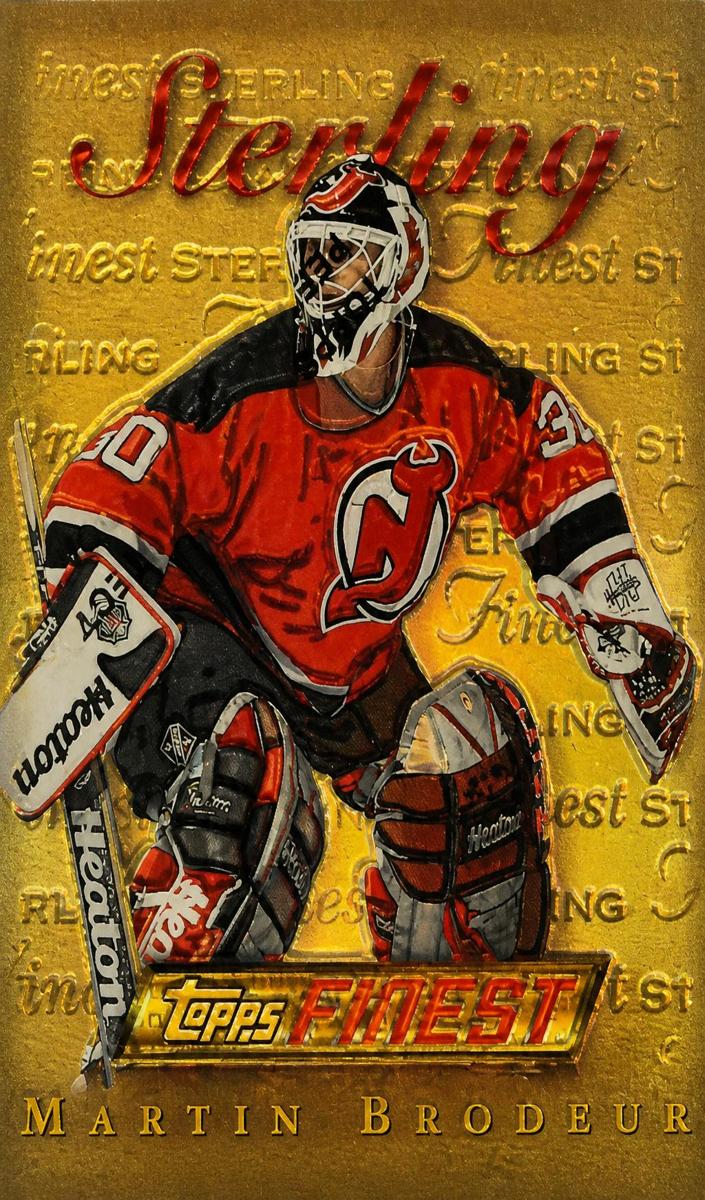 1995 Topps Finest Hockey Refractor Martin Brodeur #45 PSA 9