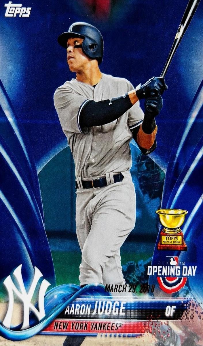 2018 Topps Opening Day Baseball Blue Foil Aaron Judge #71