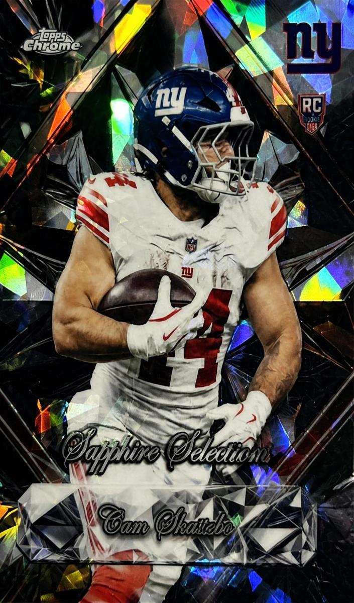 2025 Topps Chrome Sapphire Football Black Cam Skattebo #SS-19