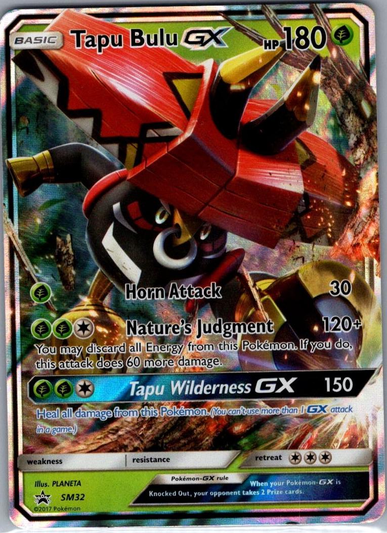 2017 Pokemon SM Black Star Promos Tapu Bulu GX #SM32
