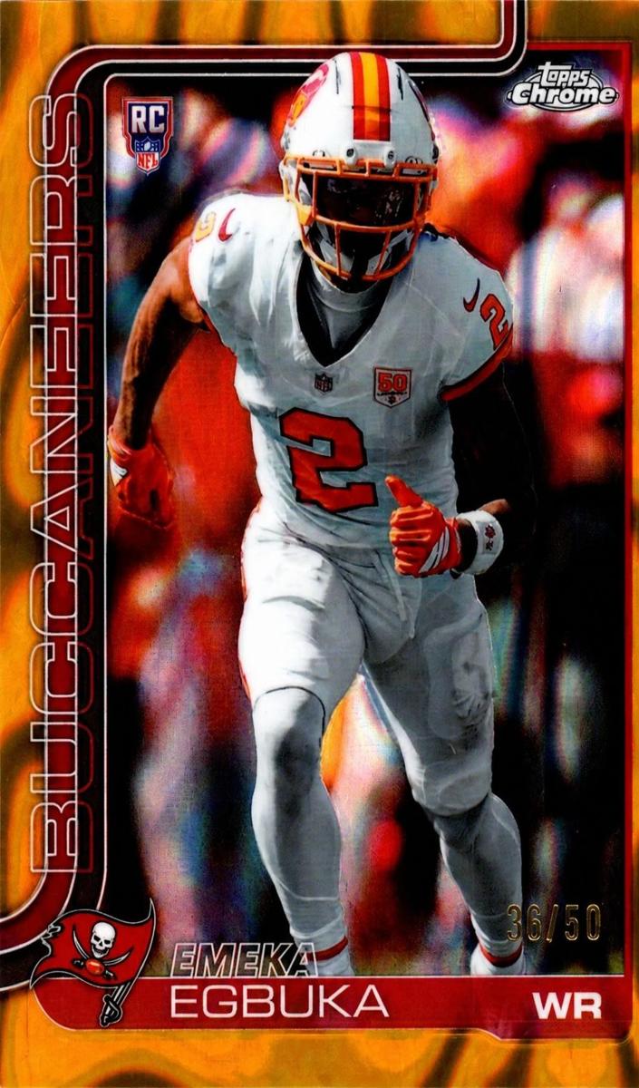 2025 Topps Chrome Football Gold Wave Refractor Emeka Egbuka #312