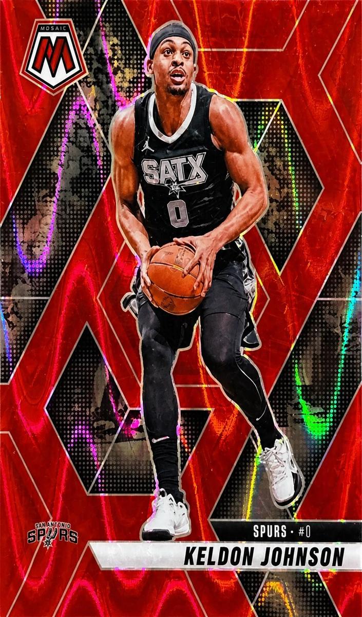 2024 Panini Mosaic Basketball Red Seismic Keldon Johnson #9