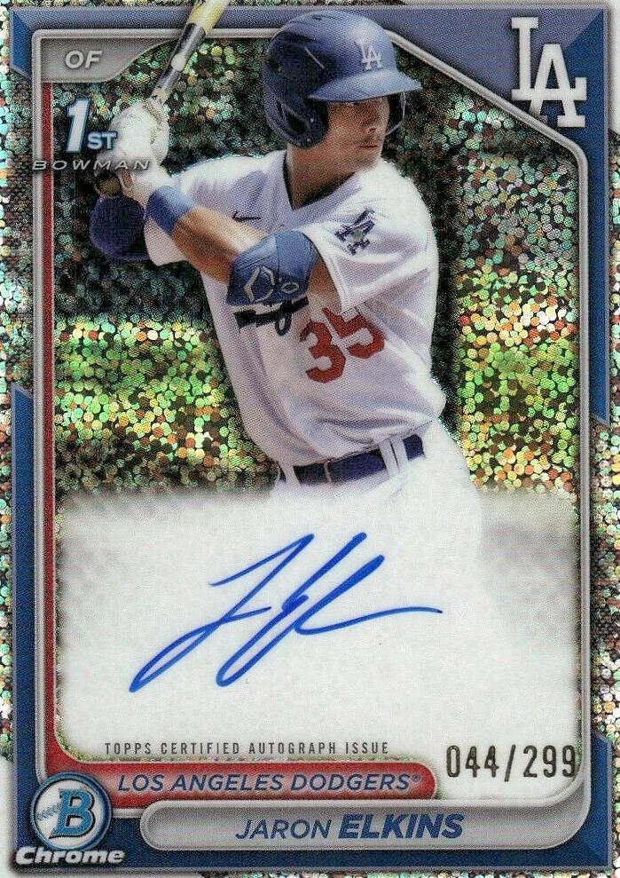 2024 Bowman Chrome Baseball Speckle Jaron Elkins #CPA-JE PSA 9