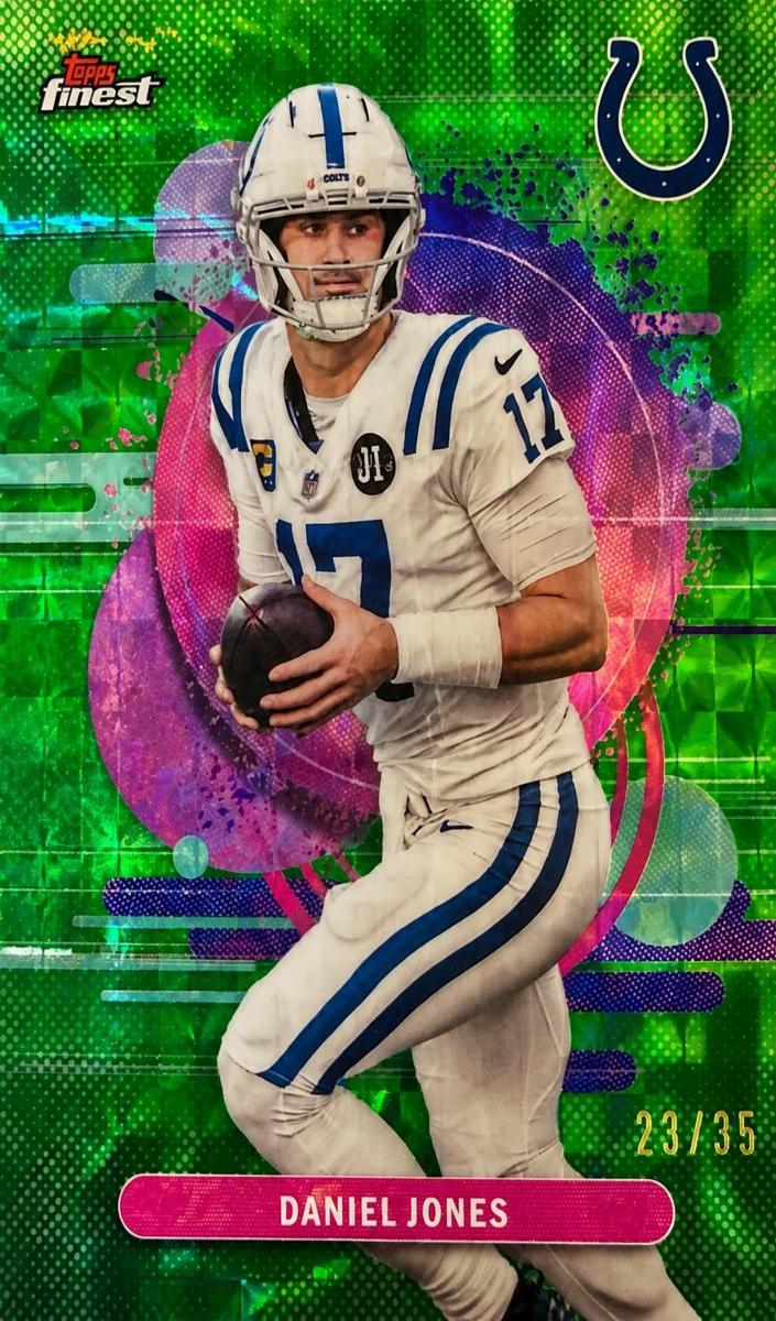 2025 Topps Finest Football Green Geometric Daniel Jones #134