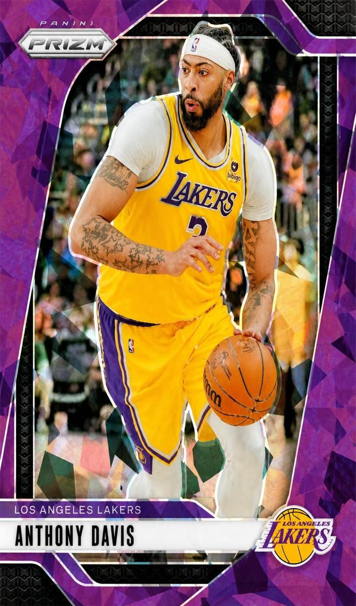 2024 Panini Prizm Basketball Purple Ice Anthony Davis #195