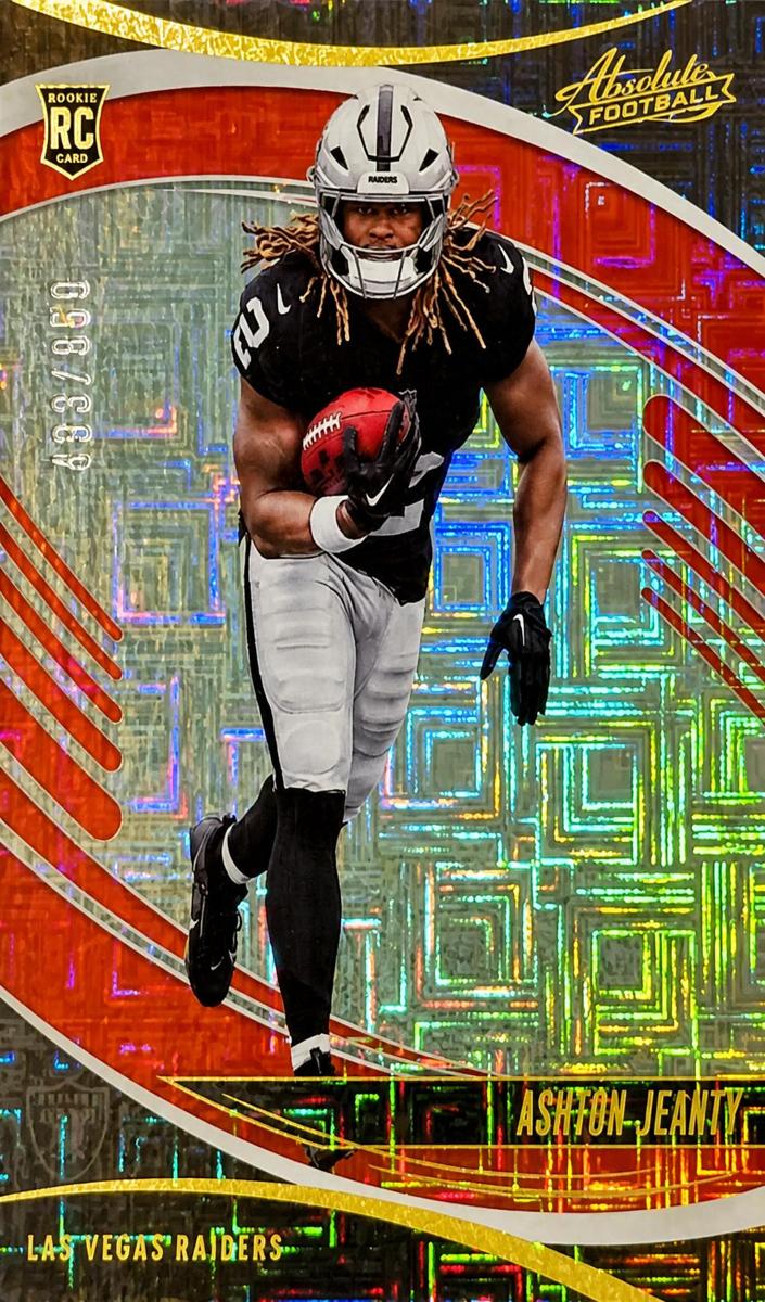 2025 Panini Absolute Football Red Squares Ashton Jeanty #106