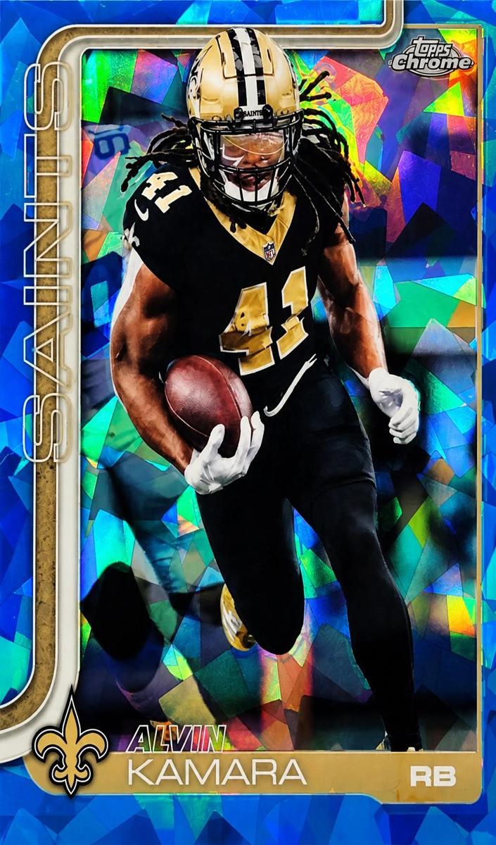 2025 Topps Chrome Sapphire Football Alvin Kamara #215