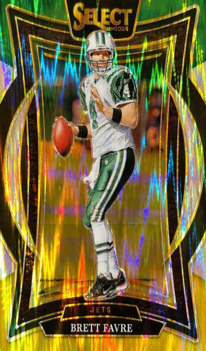 2024 Panini Select Football Green and Yellow Shock Brett Favre #12