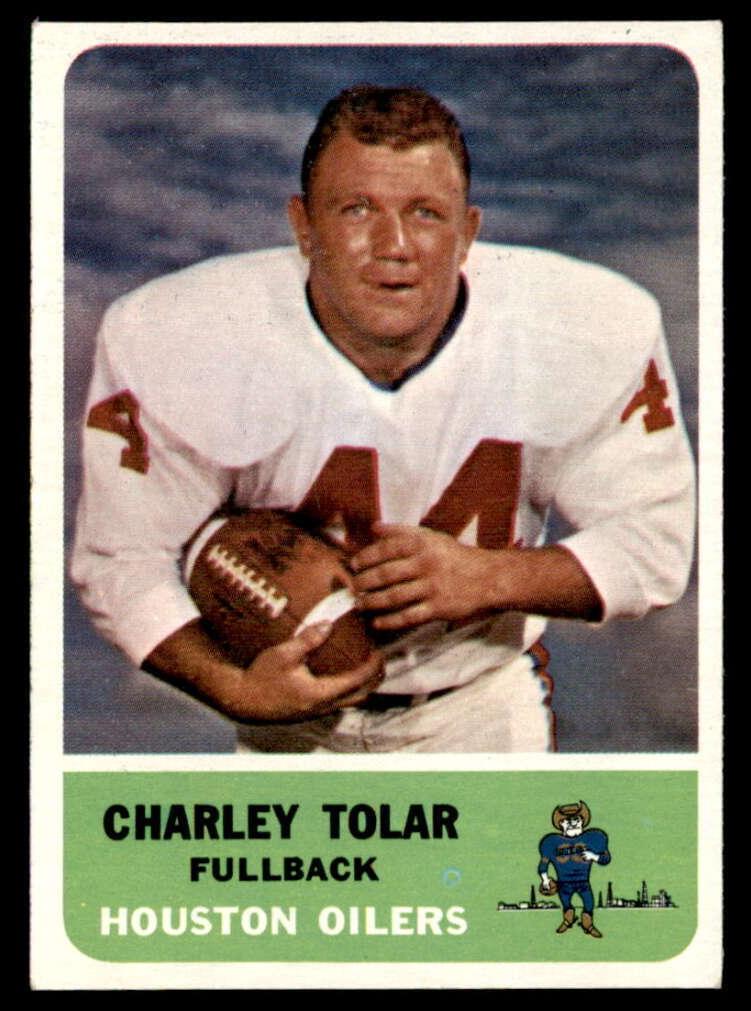 1962 Fleer Football Charley Tolar #45 PSA 7