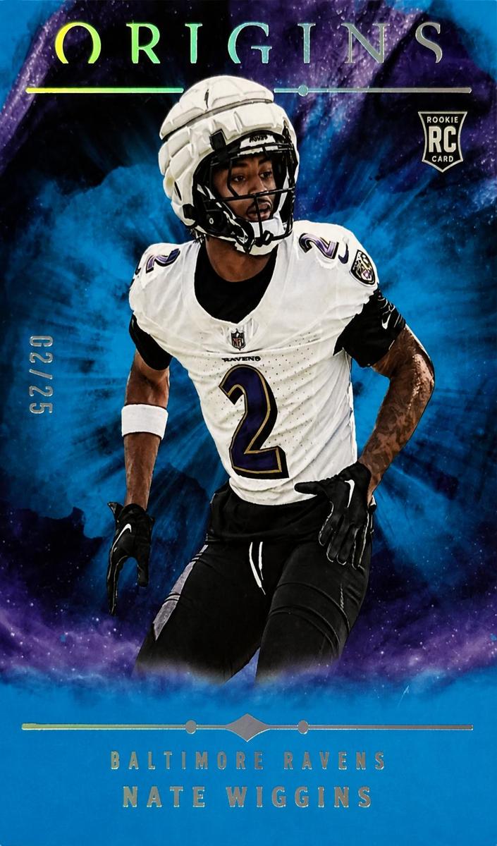 2024 Panini Origins Football Turquoise Nate Wiggins #143