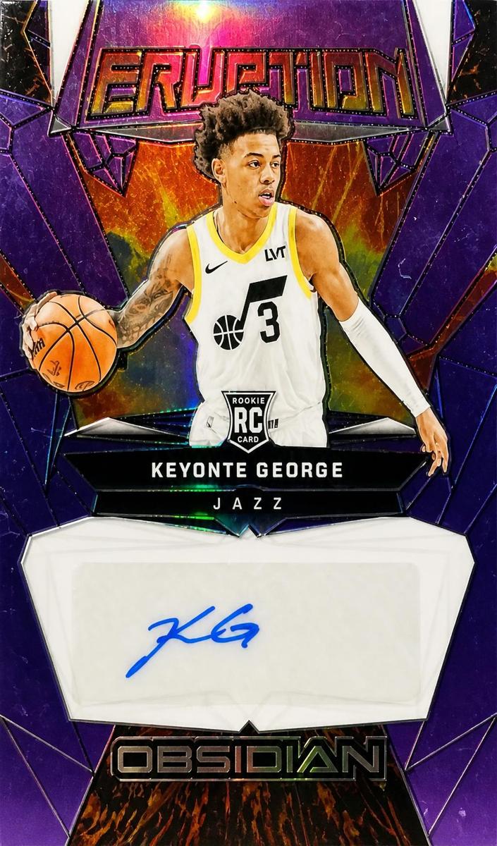 2023 Panini Obsidian Basketball Electric Etch Purple Flood Keyonte George #RE-KEY