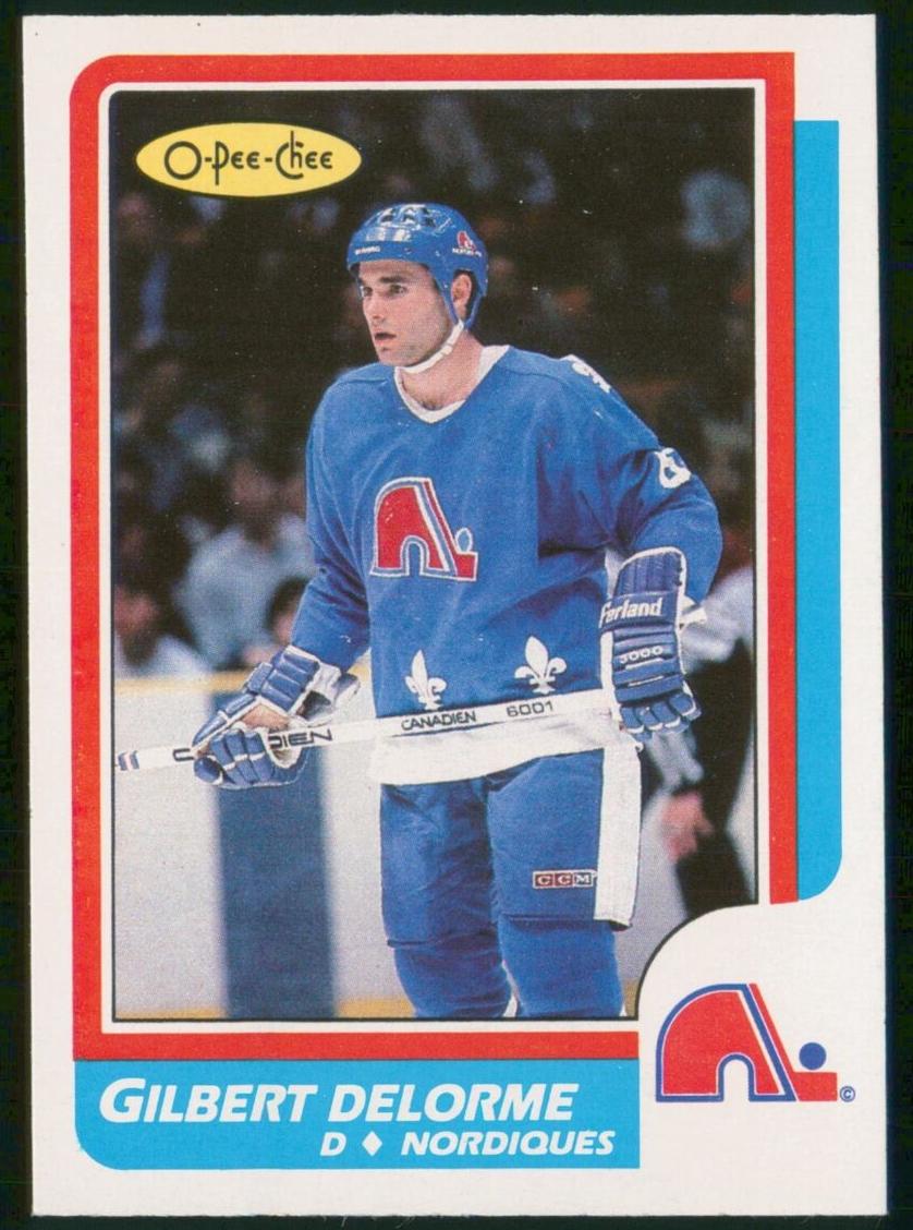 1986 O-Pee-Chee Hockey Gilbert Delorme #234