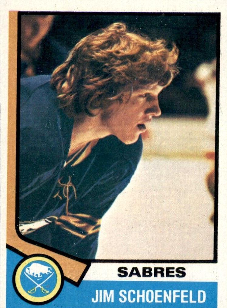 1974 Topps Hockey Jim Schoenfeld #121 PSA 8